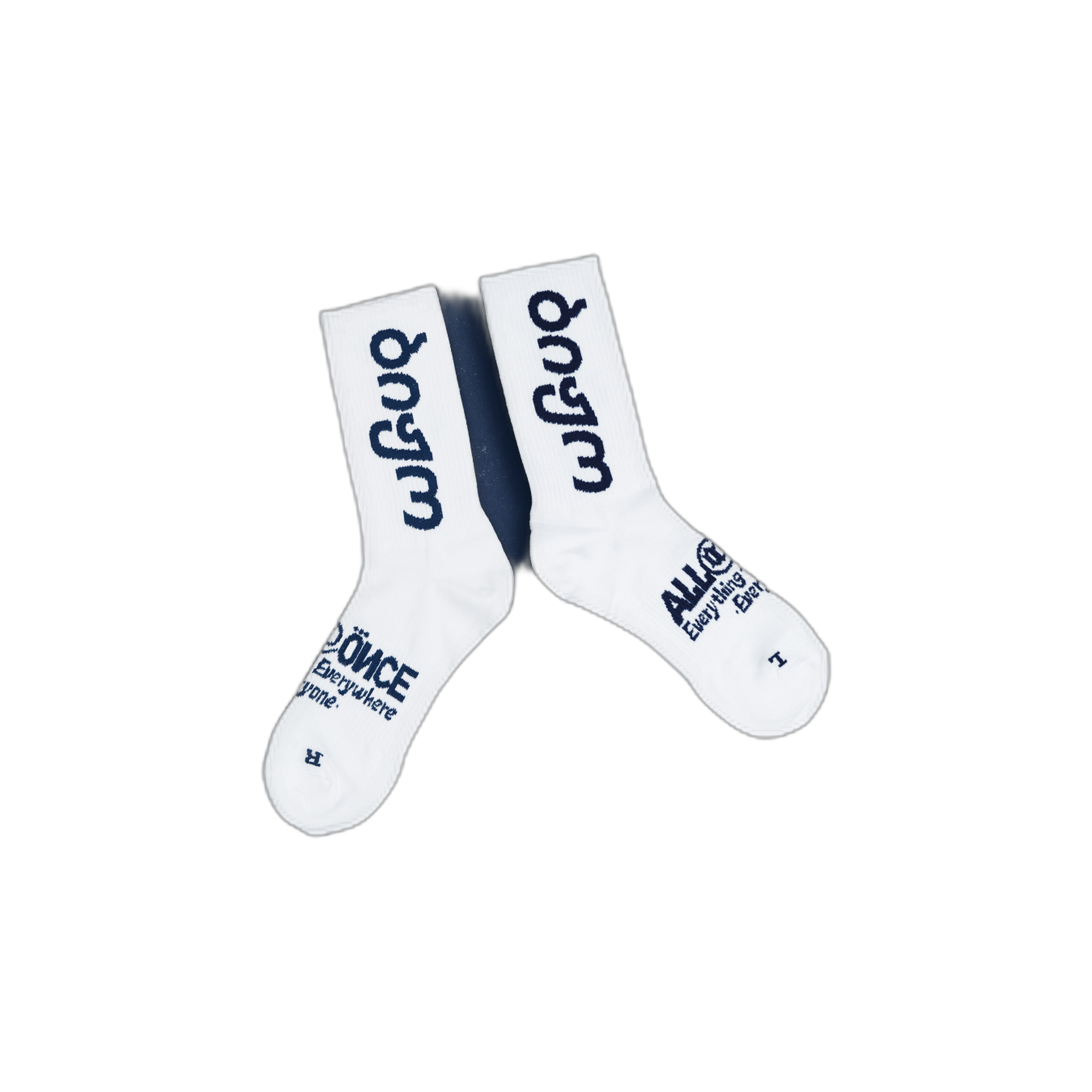 White & Dark Blue Bijo Socks
