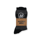 Black And Grey Striped Alef Socks - All@Once