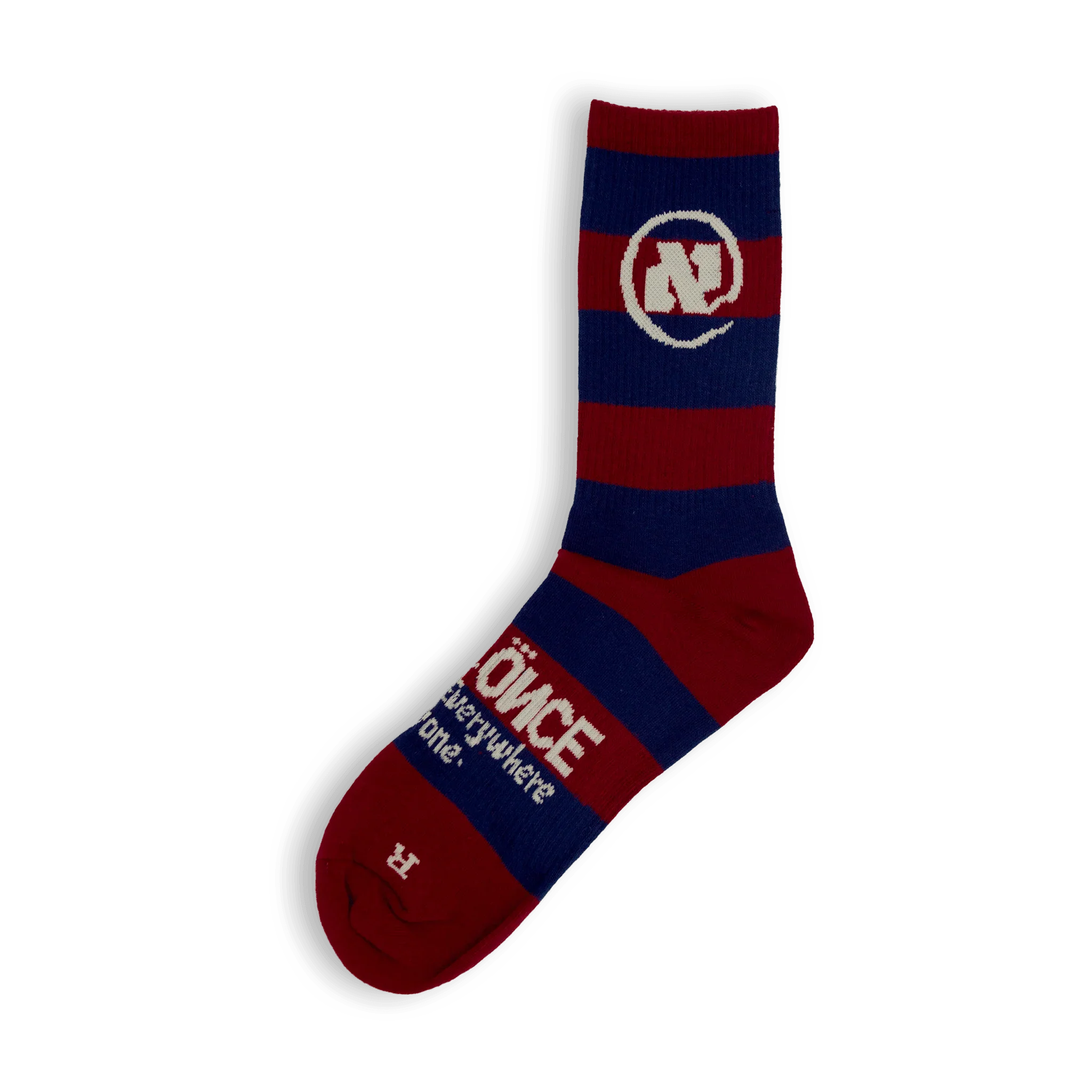 Red and Dark Blue Striped Alef Socks - All@Once