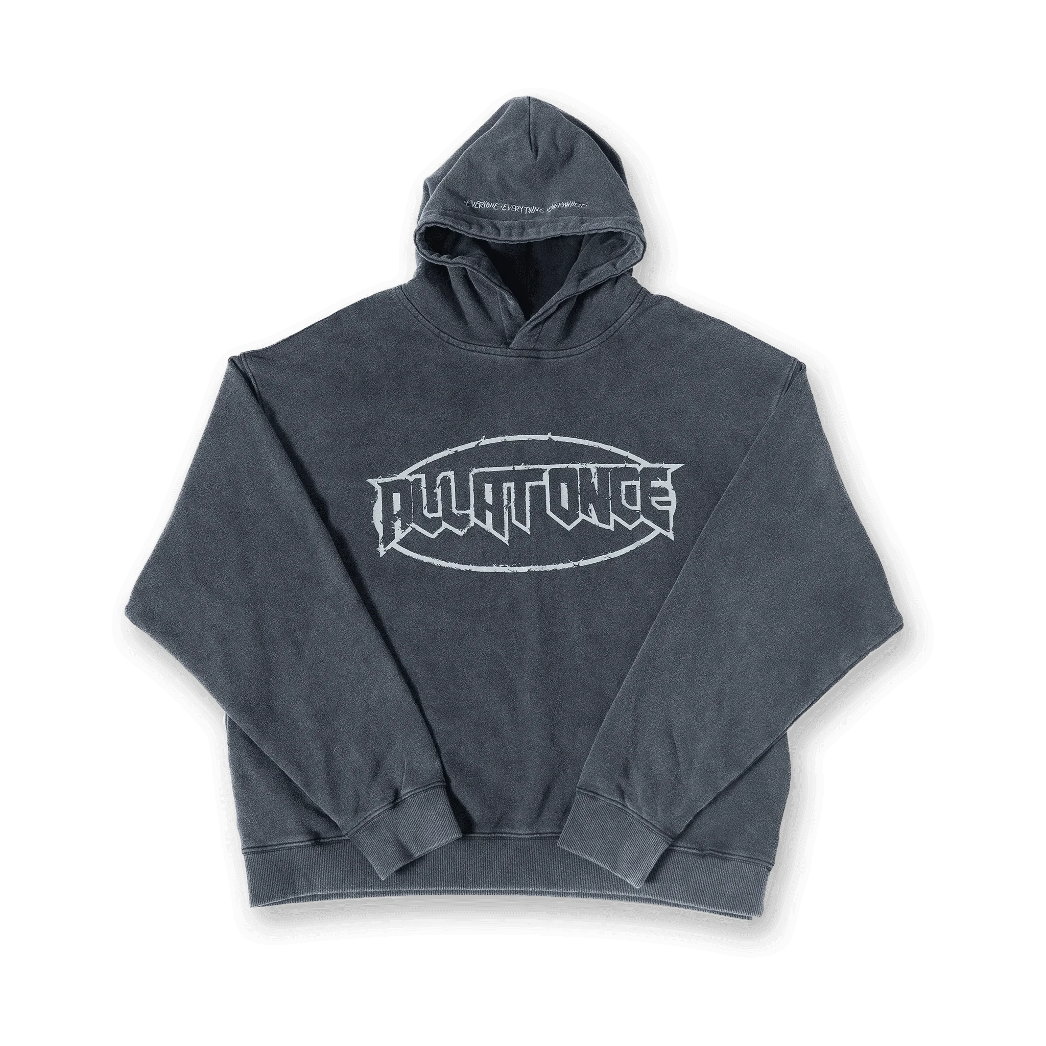 Washed Black Destruction Hoodie - All@Once