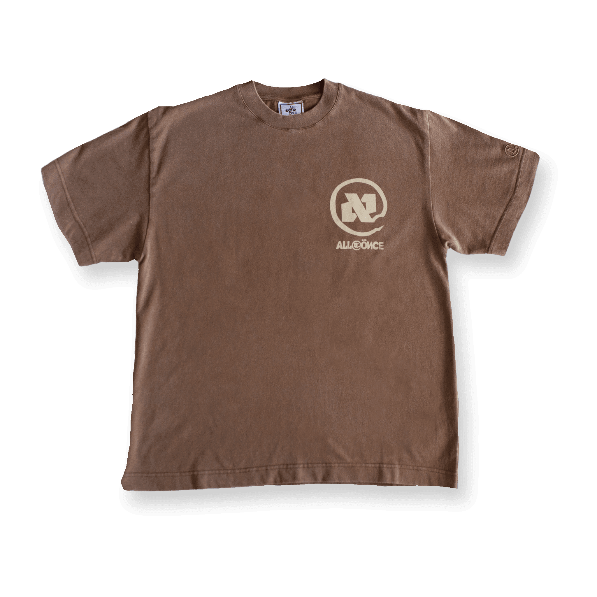 Washed Brown Alef Tee - All@Once