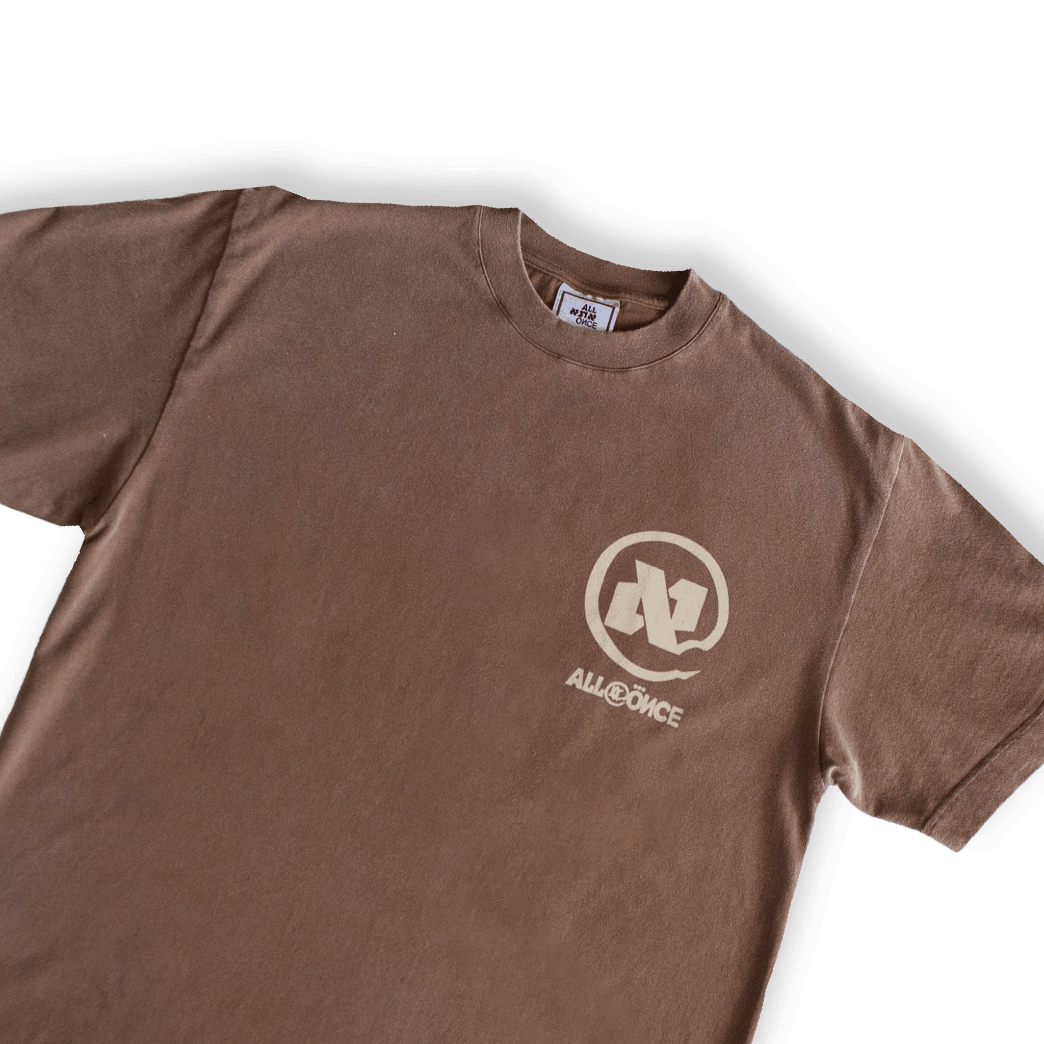 Washed Brown Alef Tee - All@Once