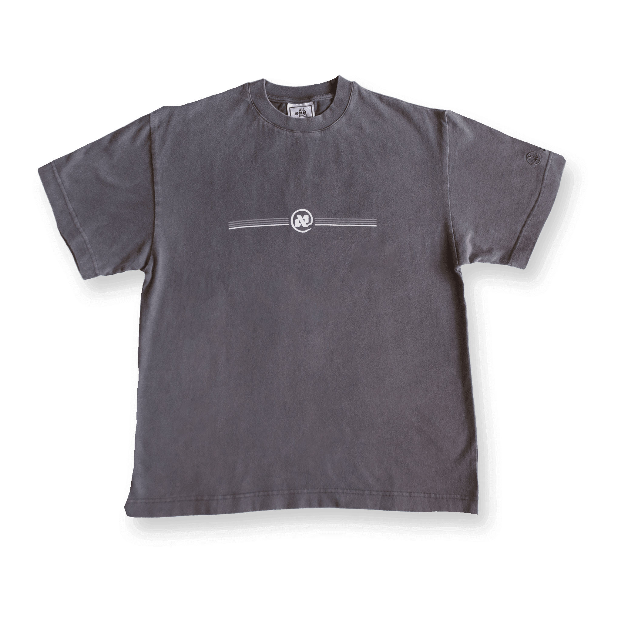 Washed Grey Stripes Alef Tee - All@Once