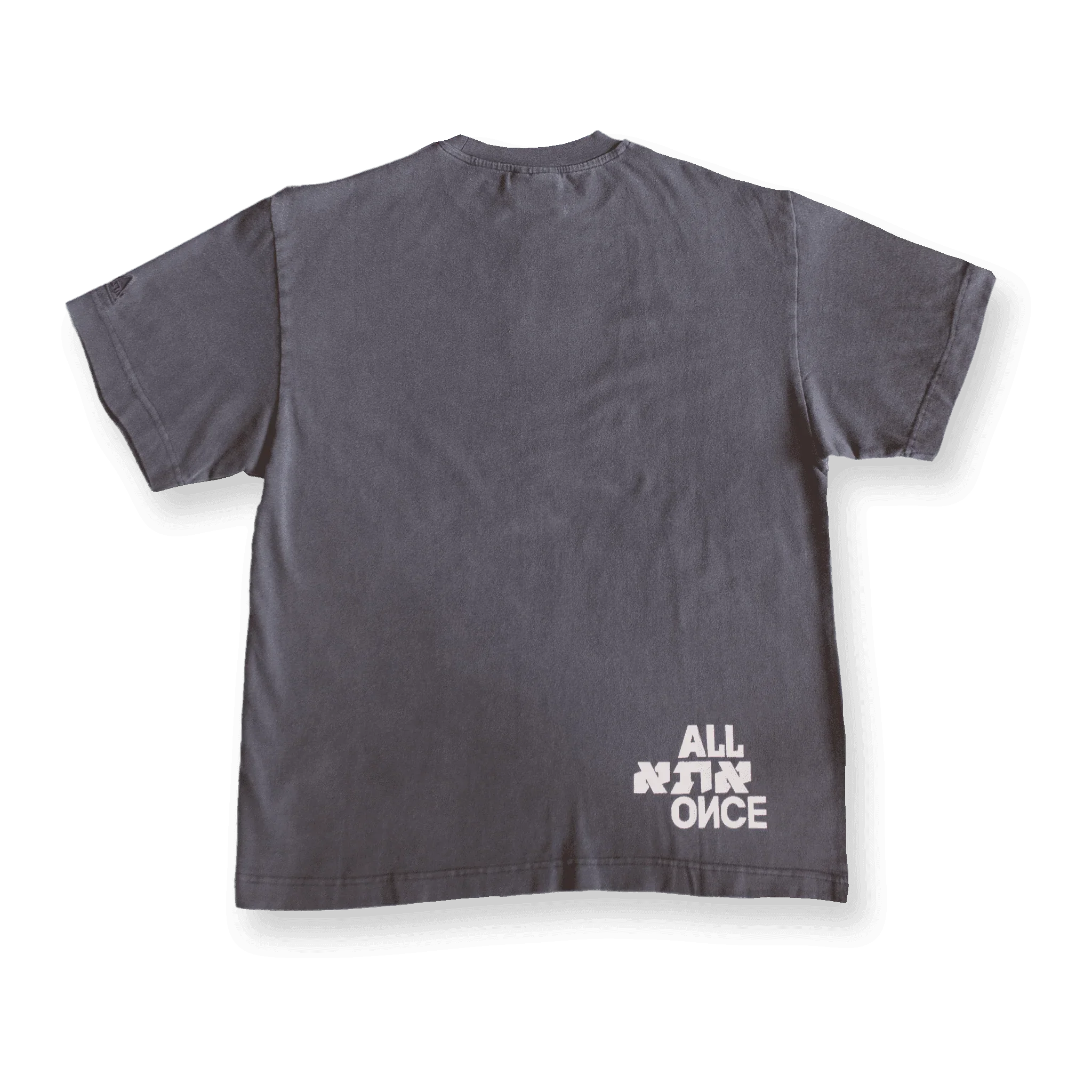 Washed Grey Stripes Alef Tee - All@Once