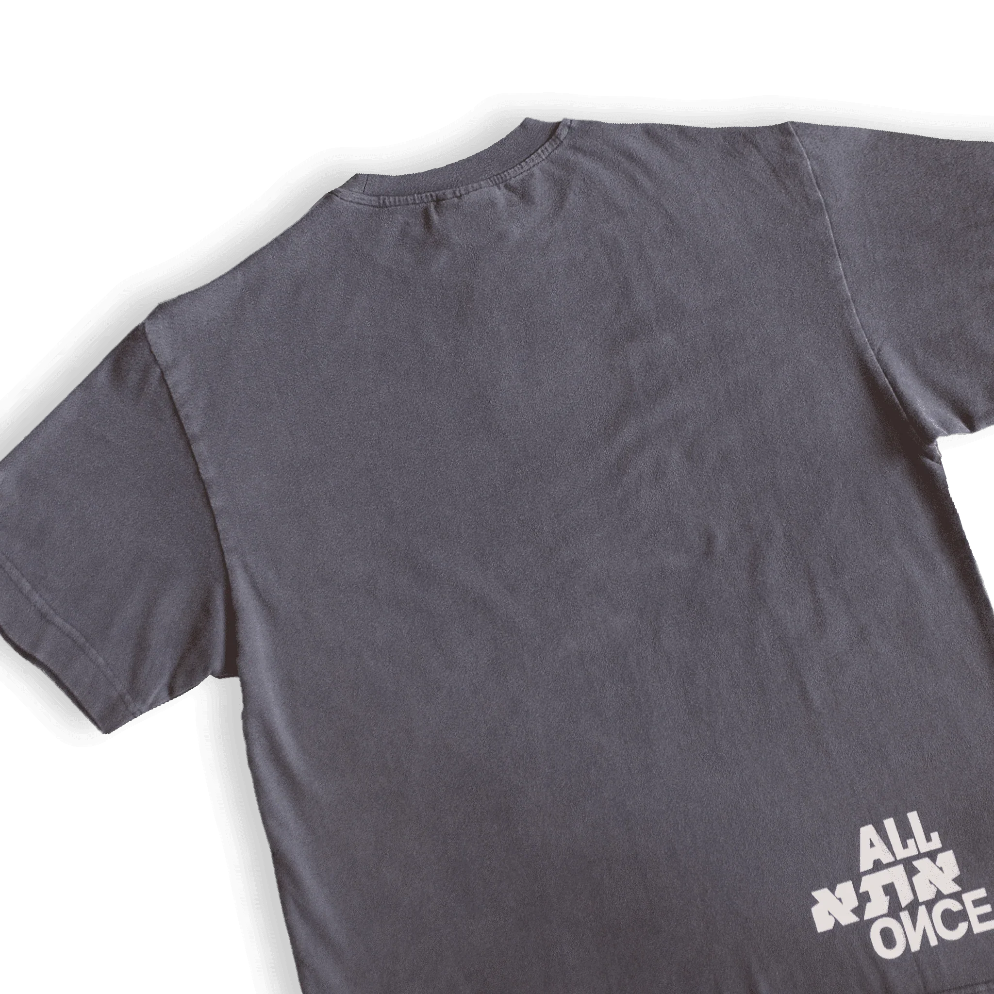 Washed Grey Stripes Alef Tee - All@Once