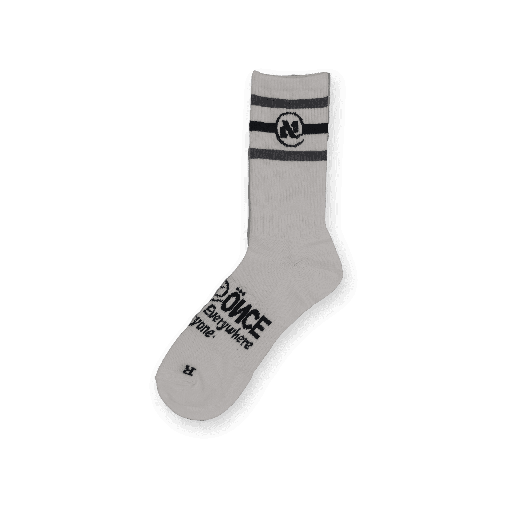 White And Black UNI Alef Socks - All@Once