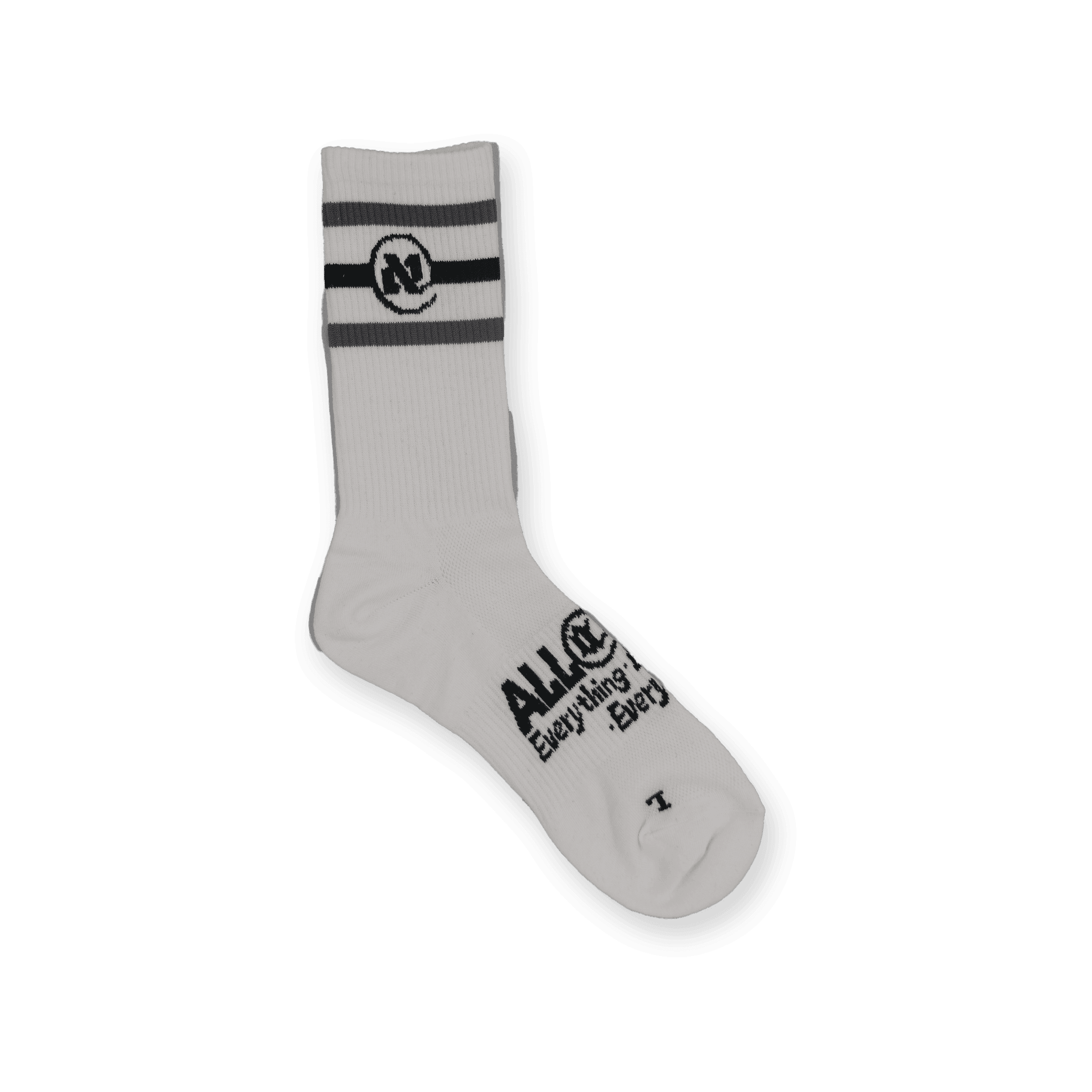 White And Black UNI Alef Socks - All@Once