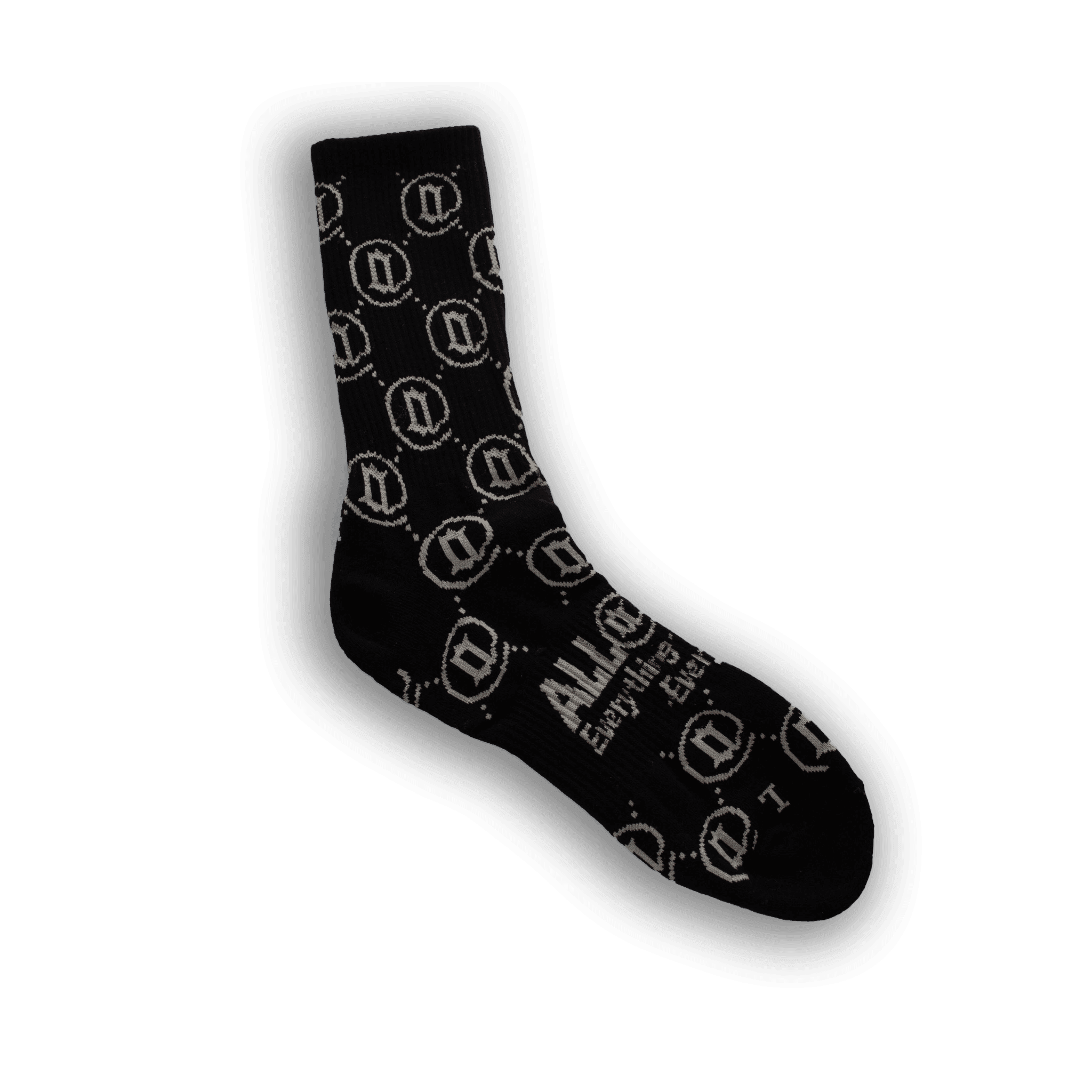 Black Monogram Socks - All@Once
