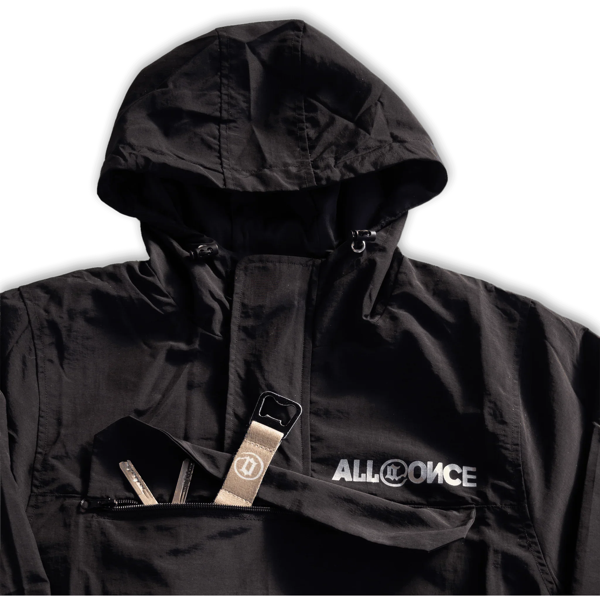 Black Reflective Anorak - All@Once