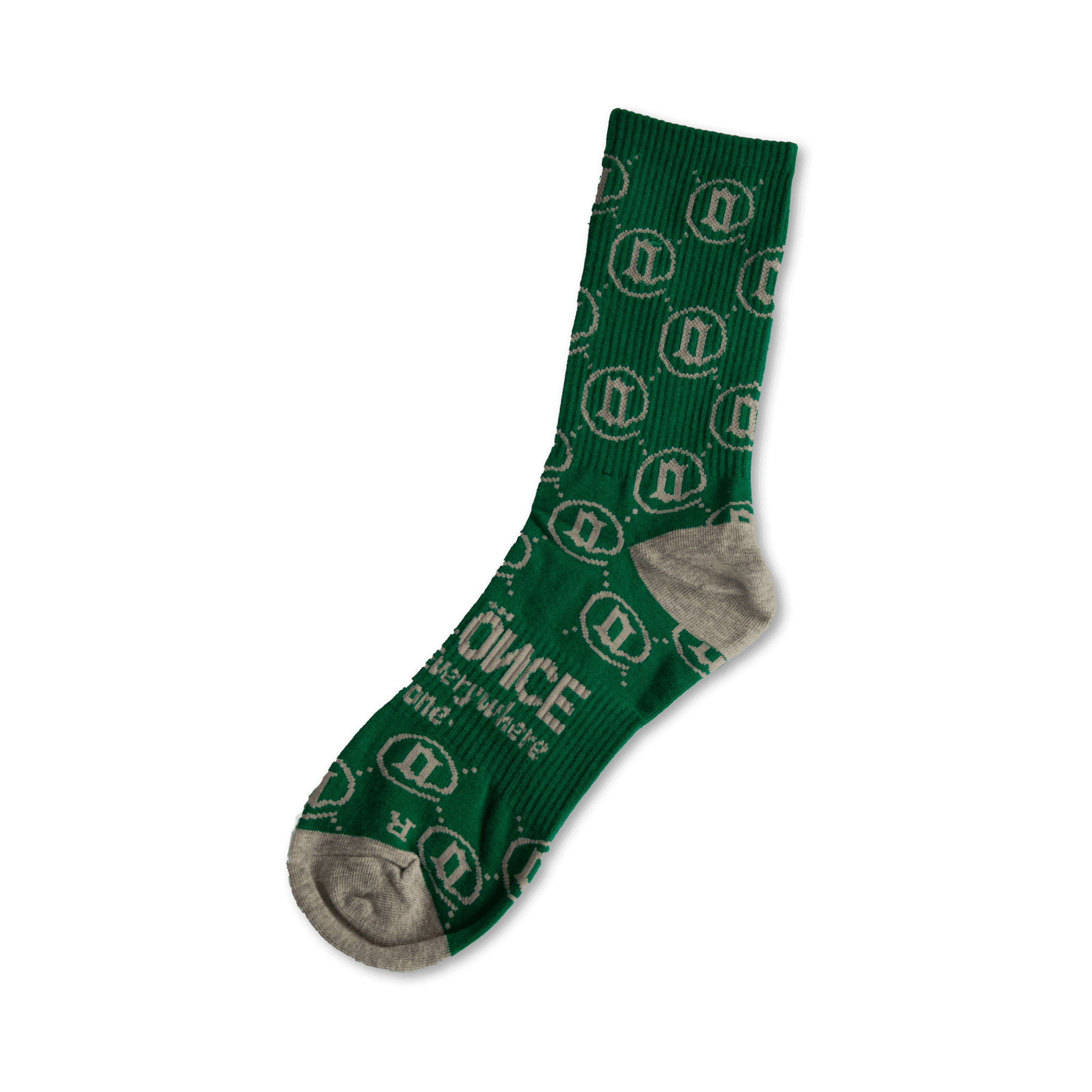 Green Monogram Socks - All@Once