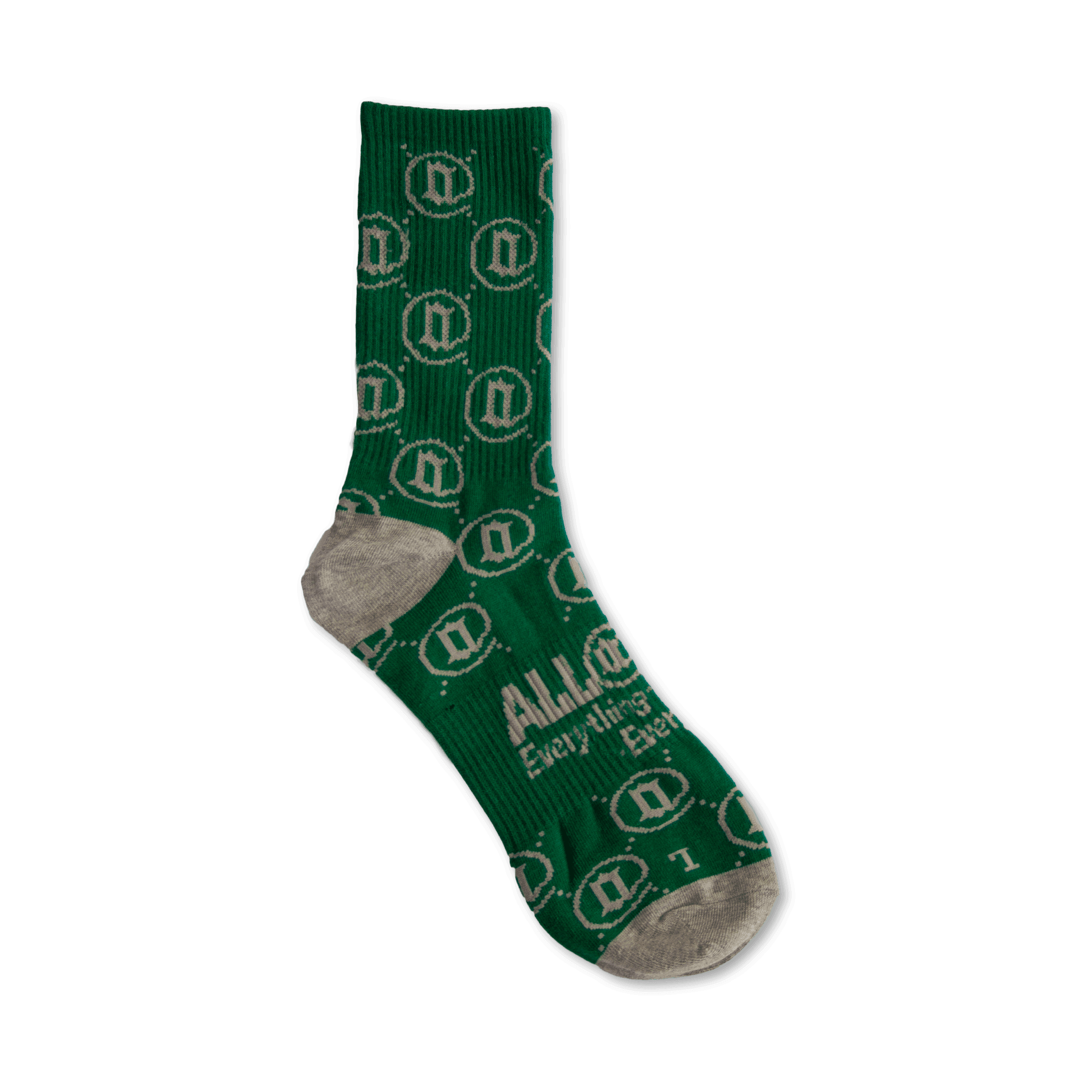 Green Monogram Socks - All@Once