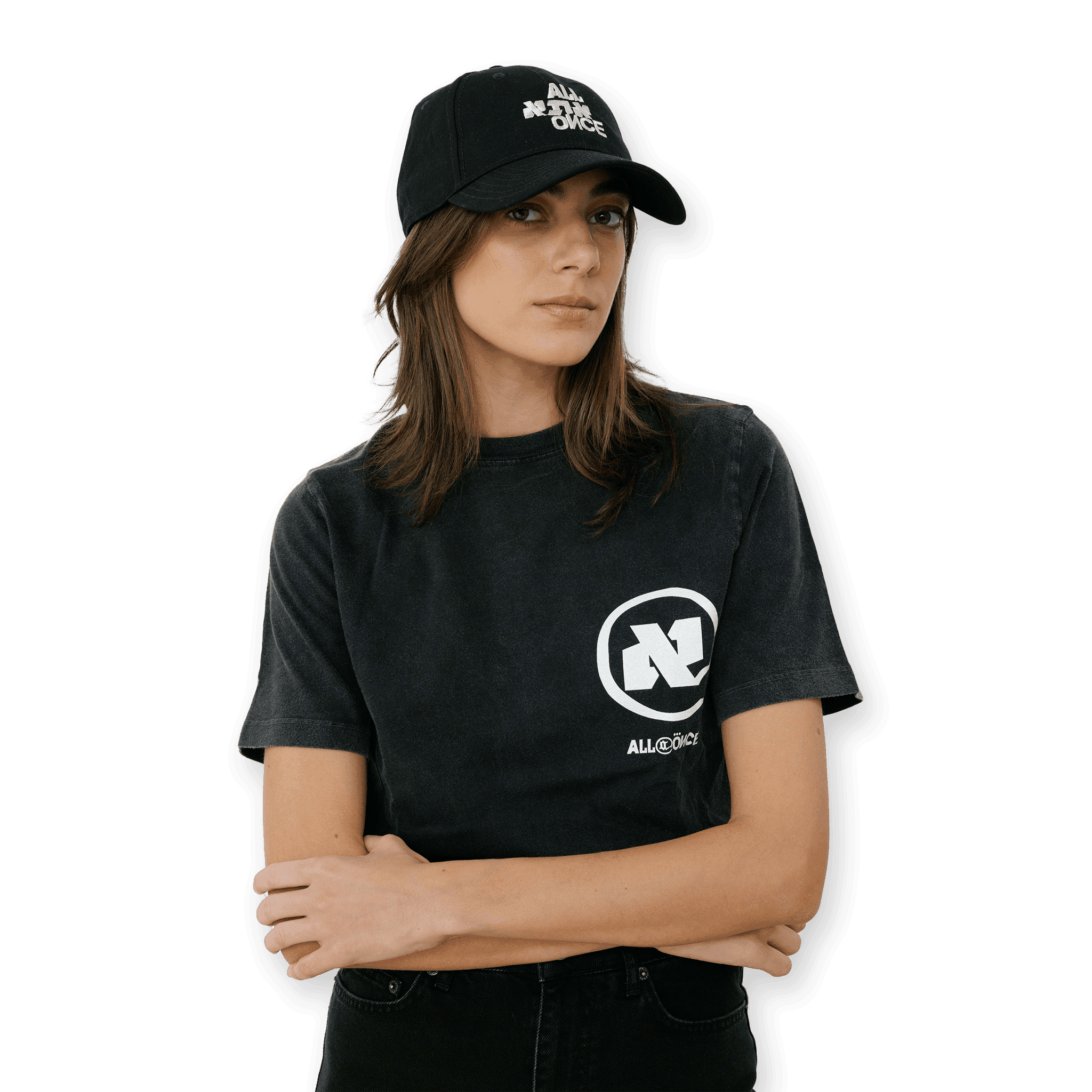 Washed Black Alef Tee - All@Once