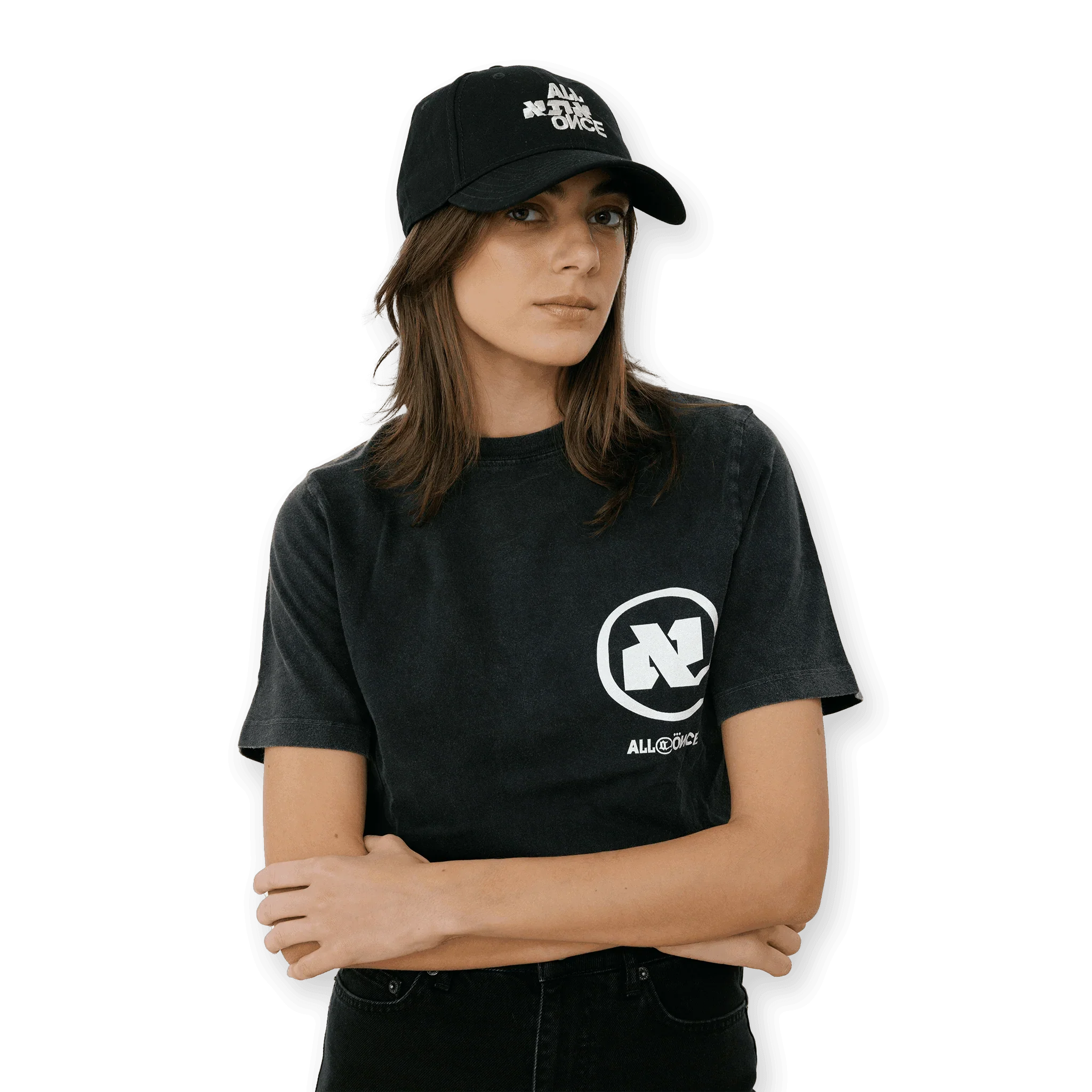 Washed Black Alef Tee - All@Once