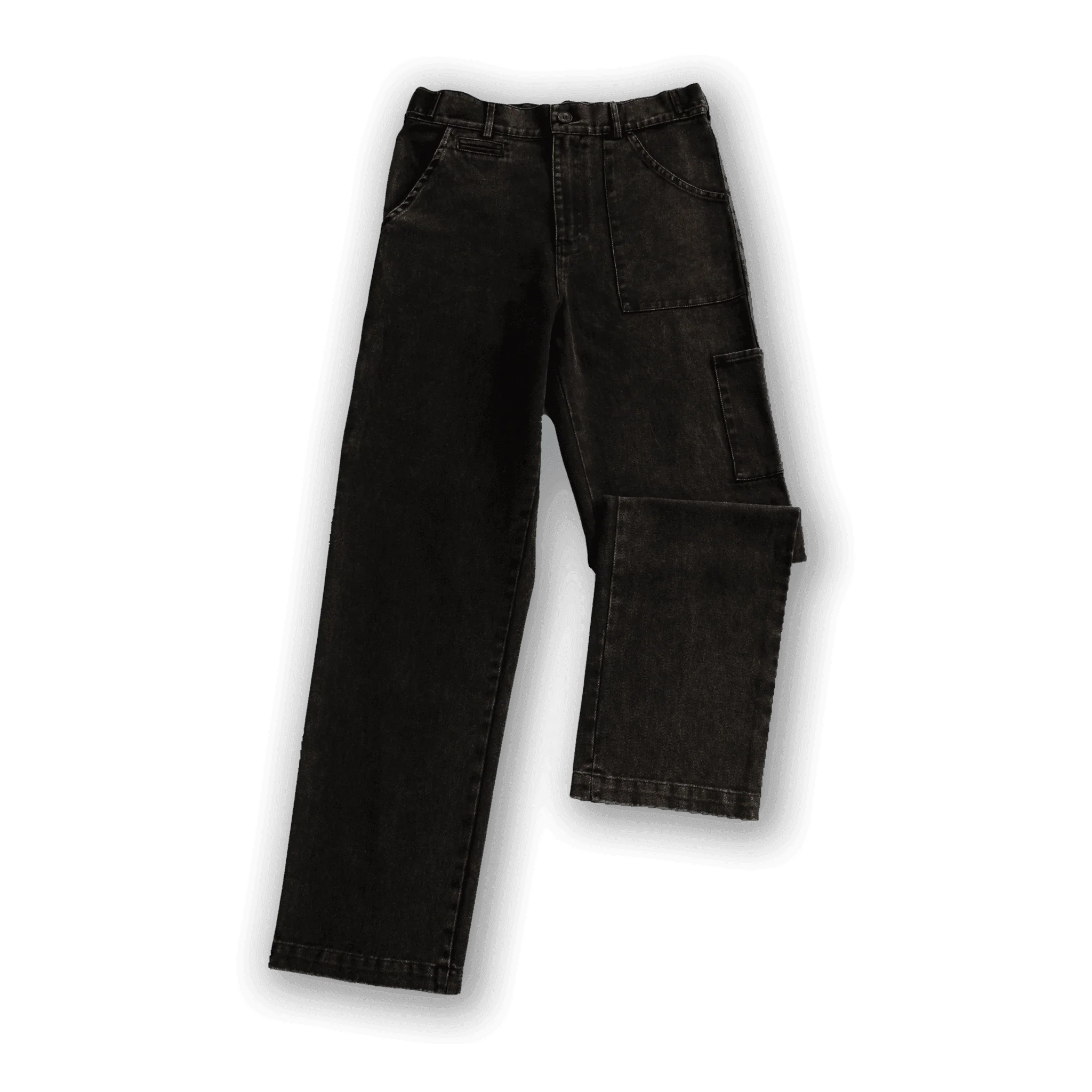 Washed Black Carpenter Pants - All@Once