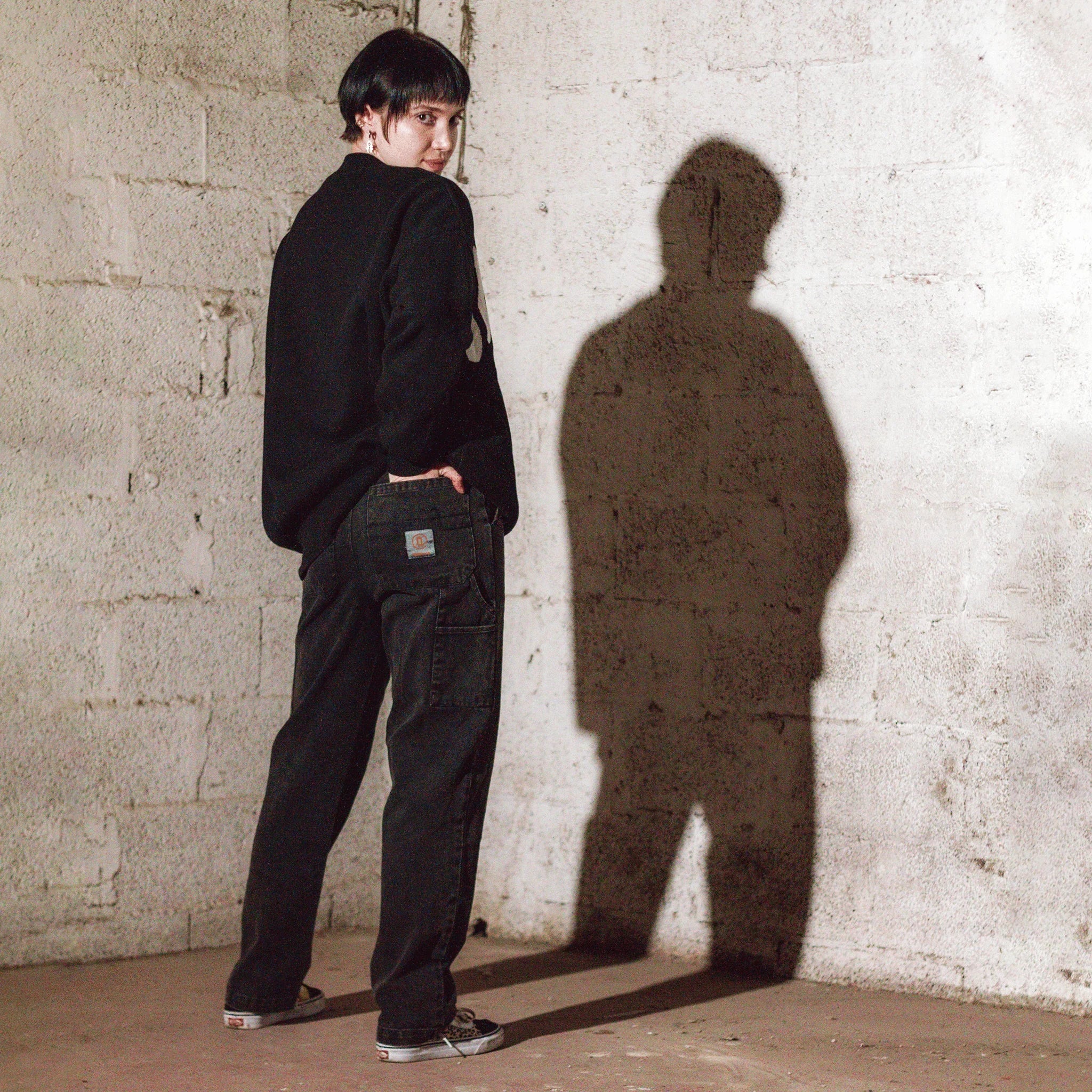 Washed Black Carpenter Pants - All@Once