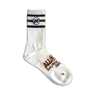White and Brown UNI Alef Socks - All@Once
