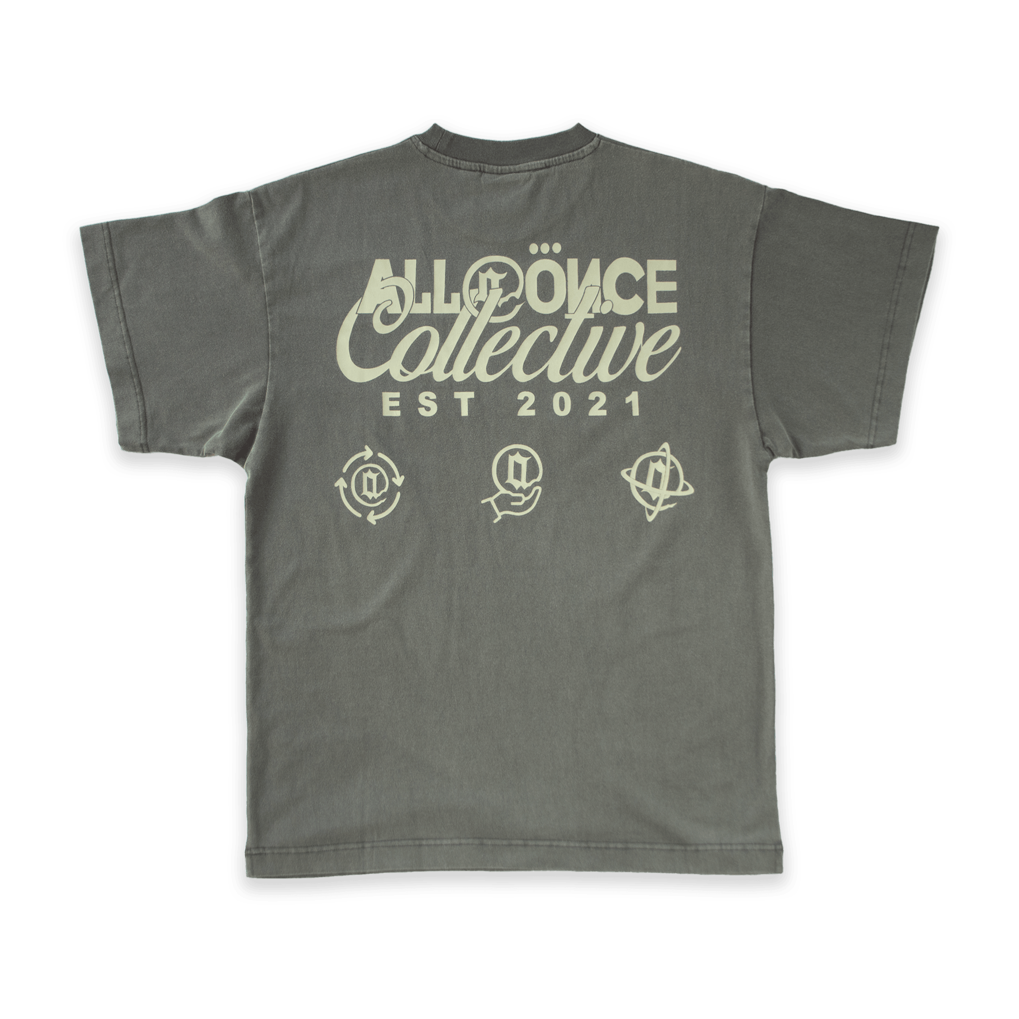Off-Black Washed Collective Tee - All@Once