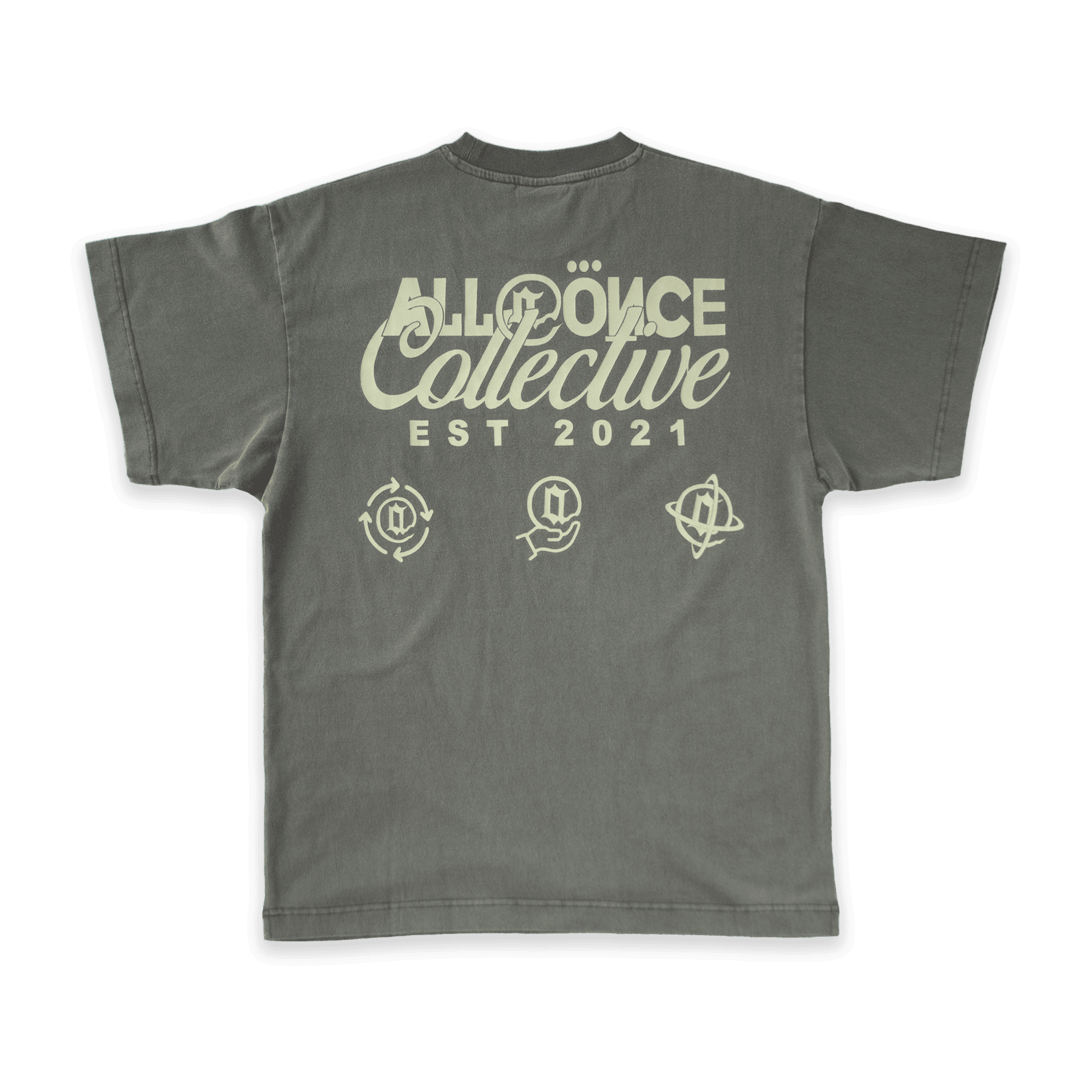 Off-Black Washed Collective Tee - All@Once