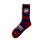 Red and Dark Blue Striped Alef Socks - All@Once