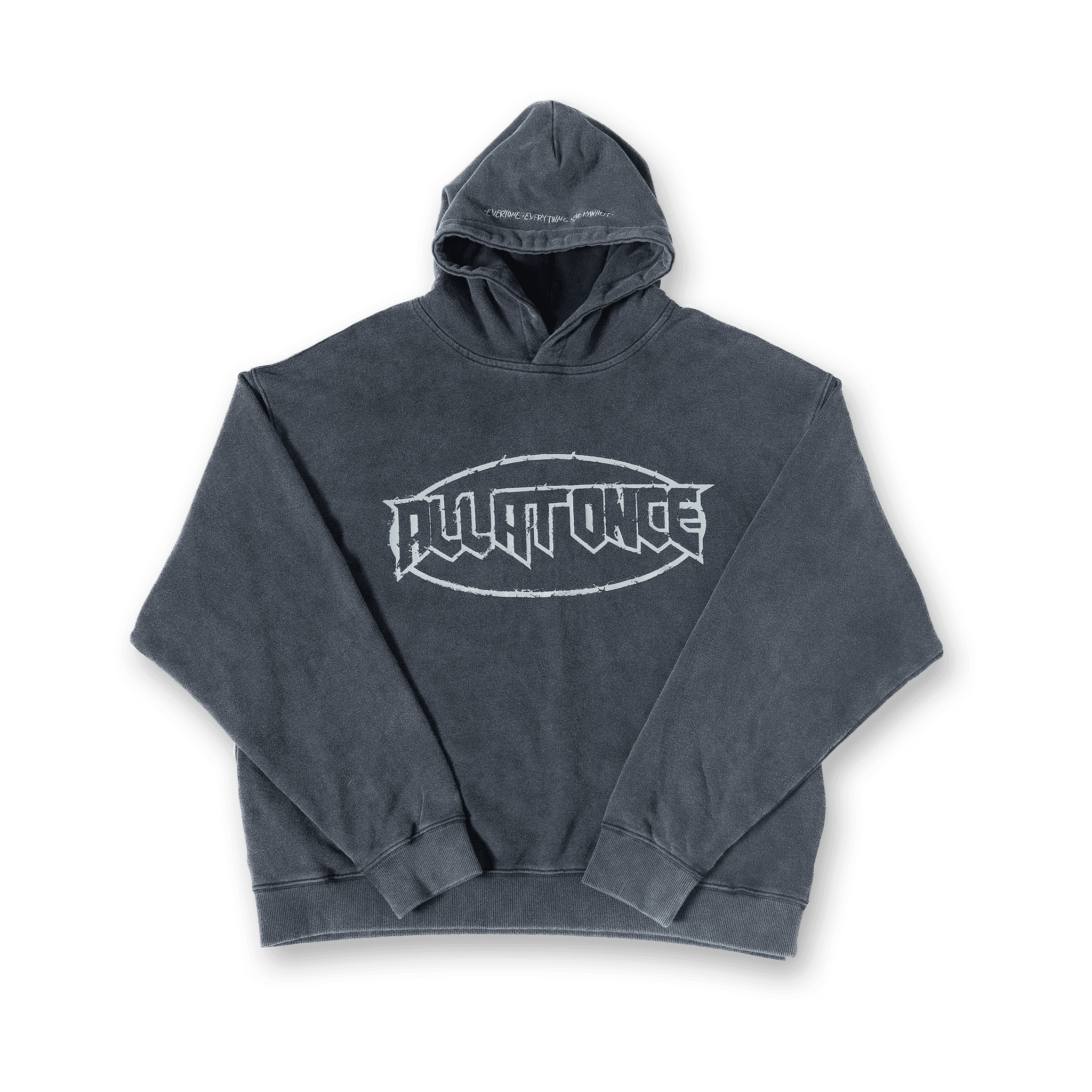 Washed Black Destruction Hoodie - All@Once