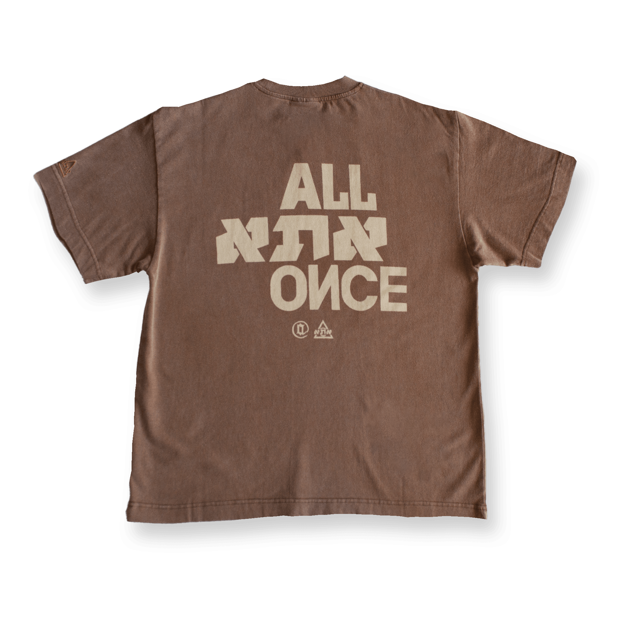 Washed Brown Alef Tee - All@Once