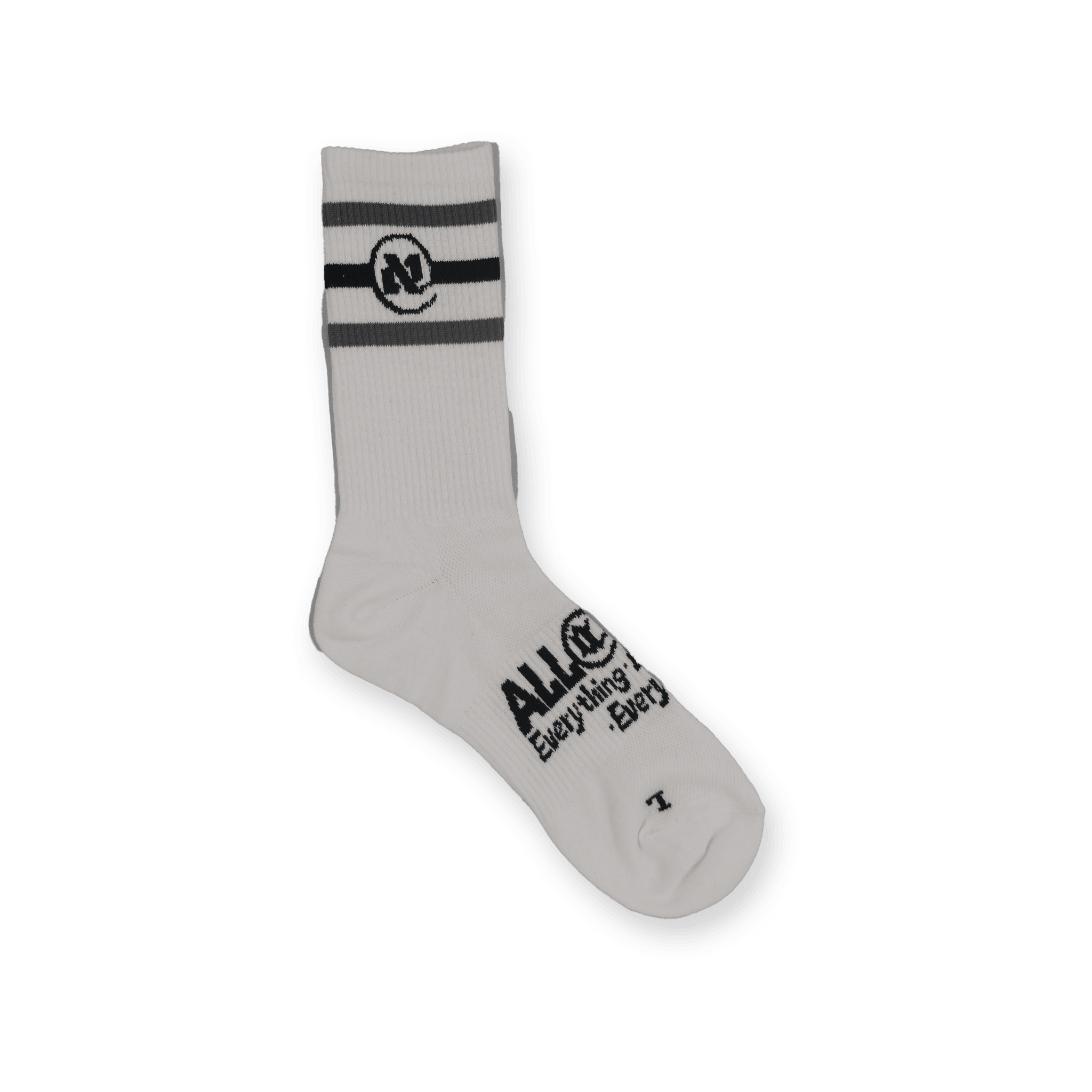 White And Black UNI Alef Socks - All@Once