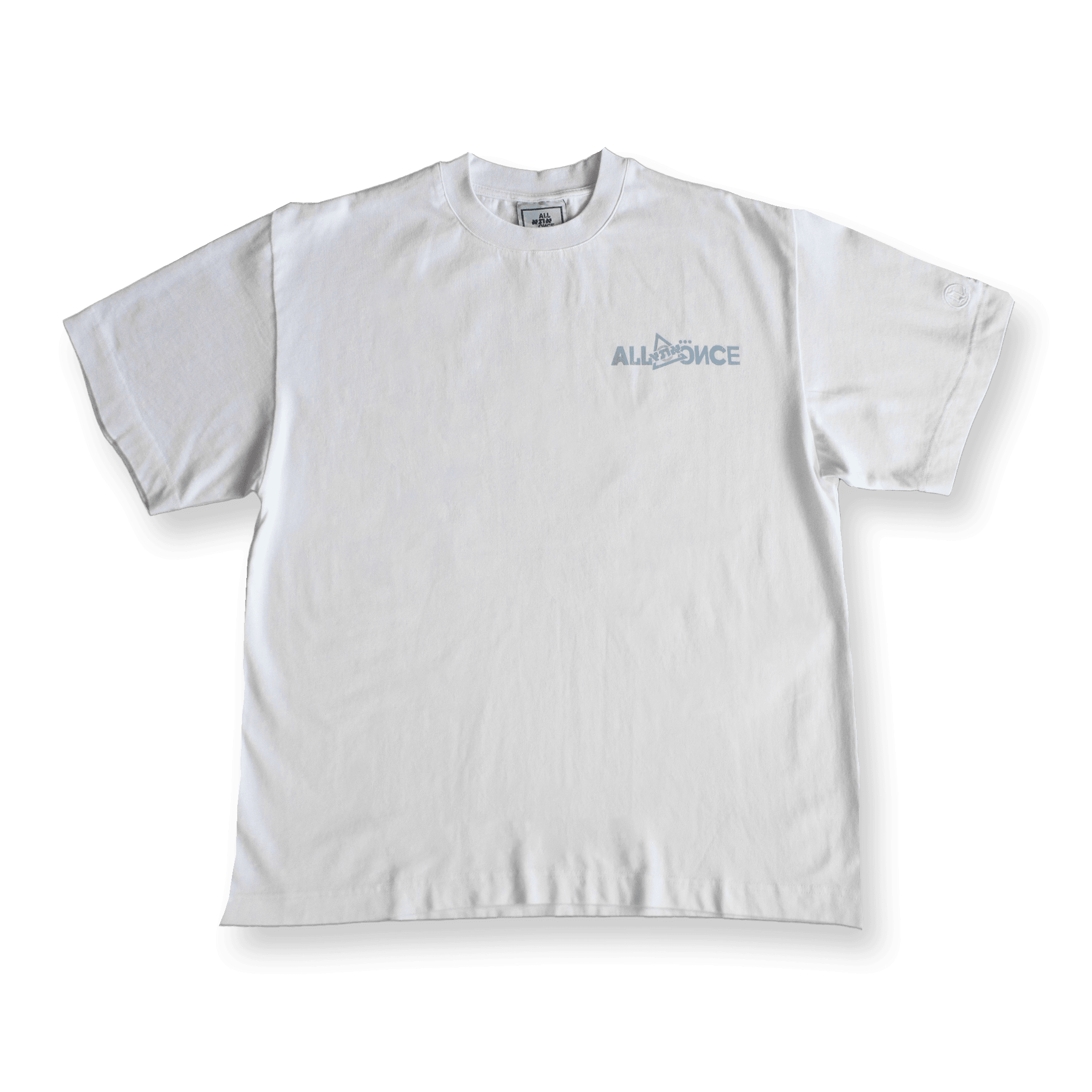 White Double Logo Tee - All@Once