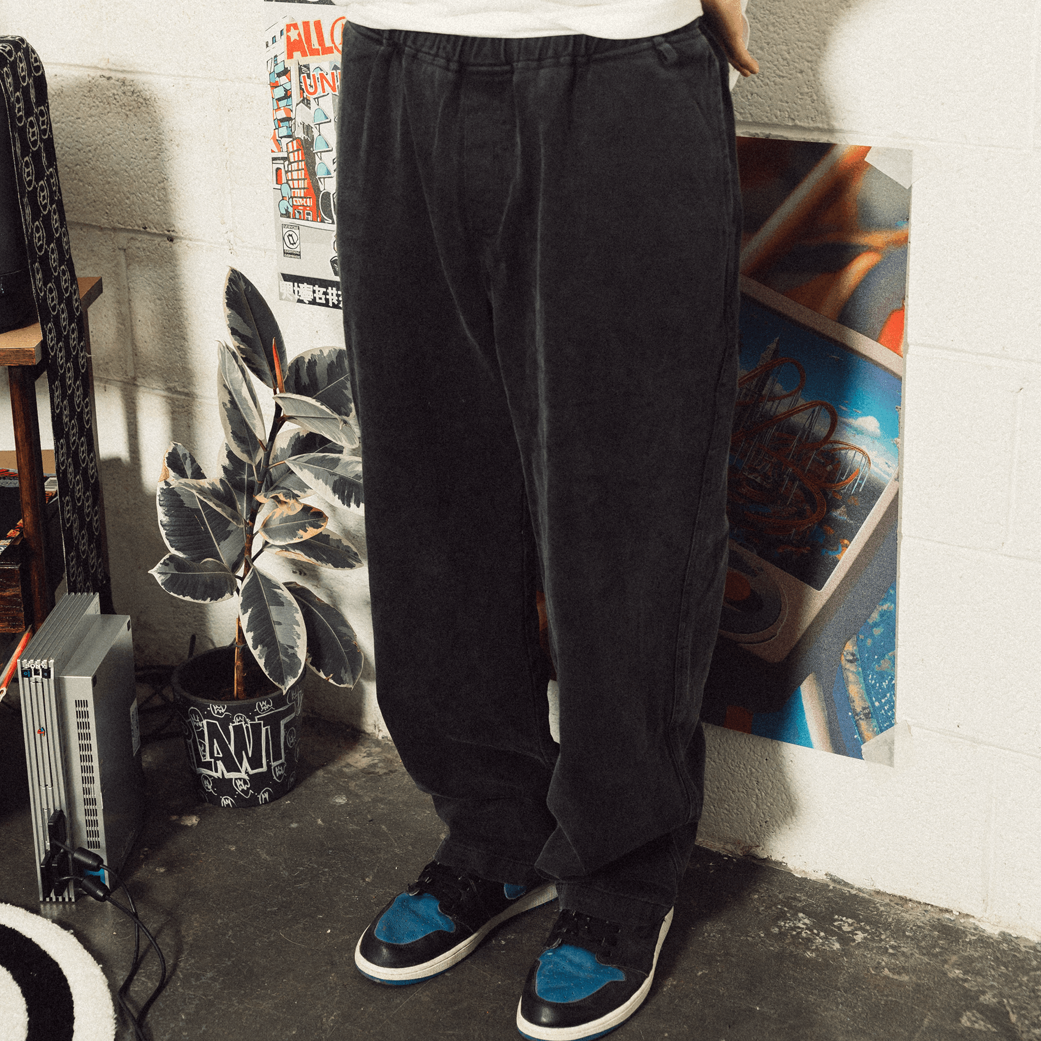 Wide Black Caj Pants - All@Once