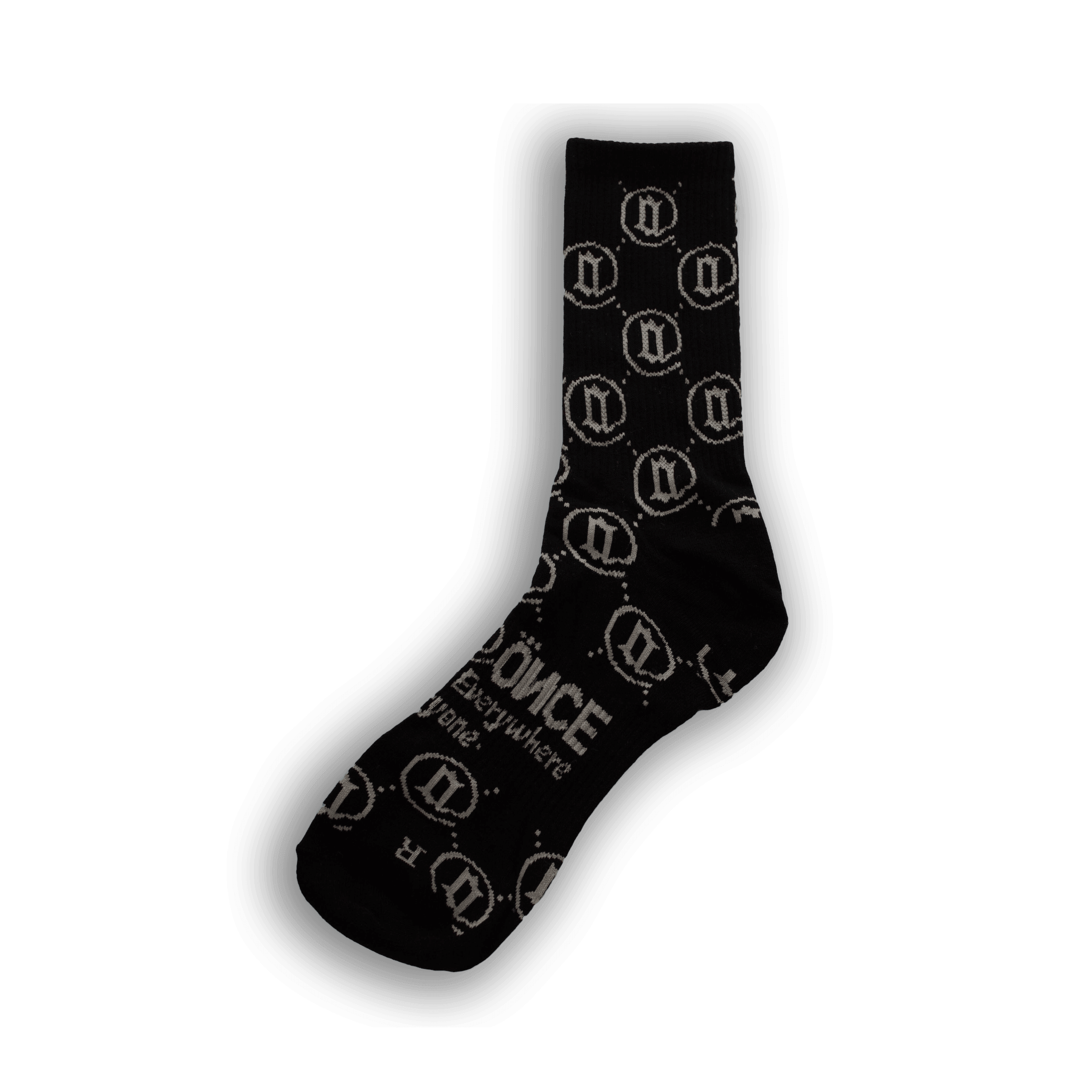 Black Monogram Socks - All@Once