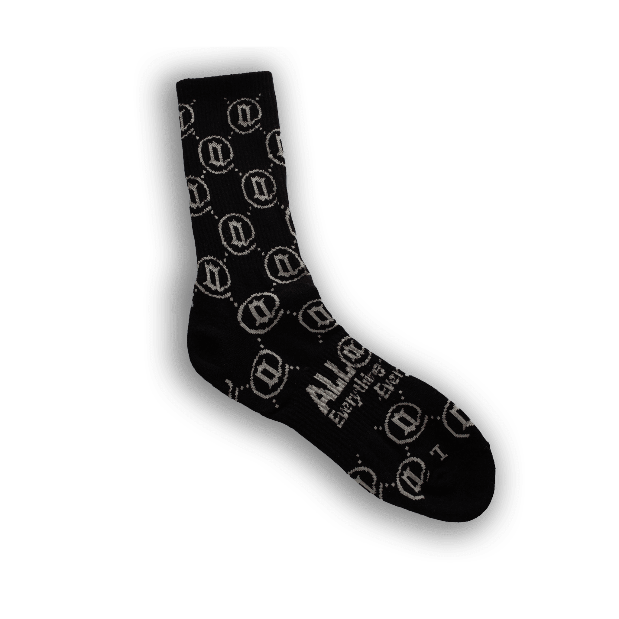 Black Monogram Socks - All@Once