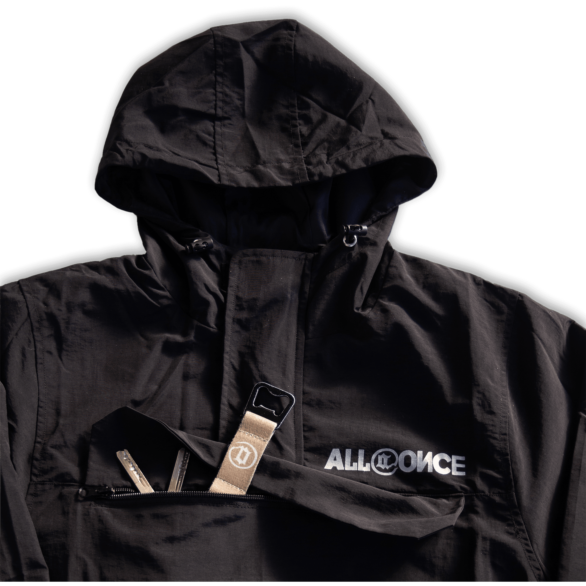 Black Reflective Anorak - All@Once