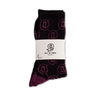 Burgundy Monogram Socks - All@Once