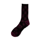 Burgundy Monogram Socks - All@Once