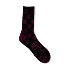 Burgundy Monogram Socks - All@Once