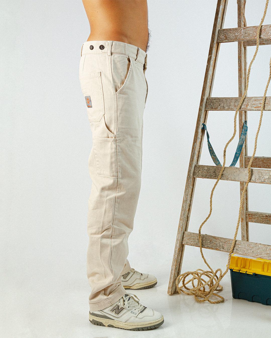 Creme Carpenter Pants - All@Once
