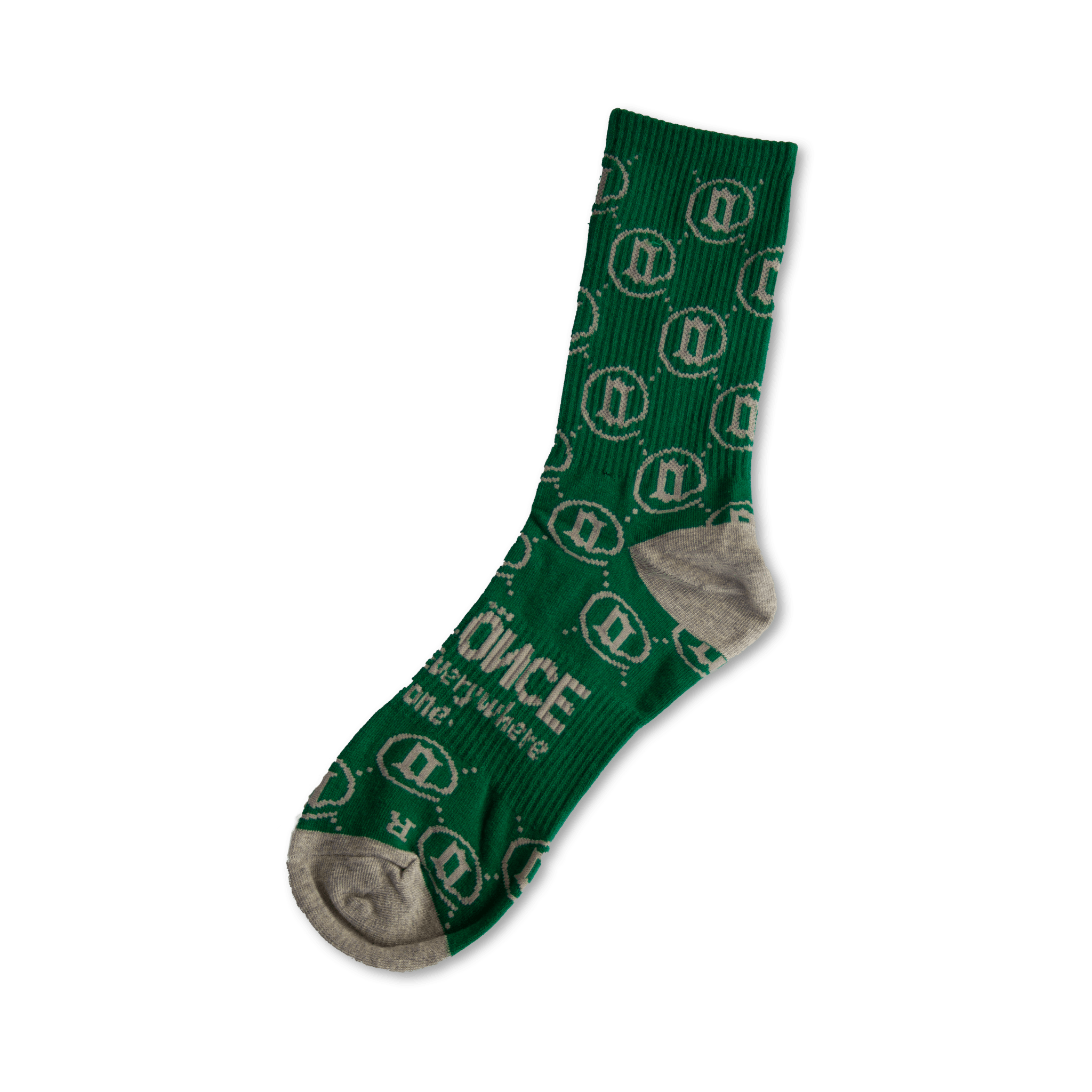 Green Monogram Socks - All@Once