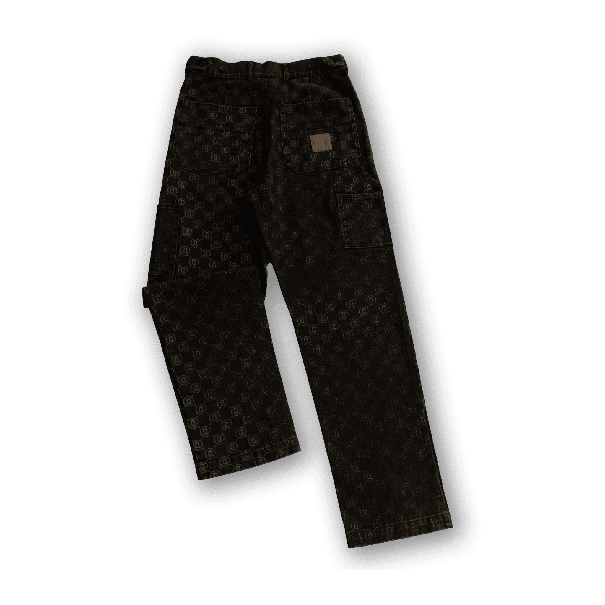 Monogram Black Carpenter Pants - All@Once