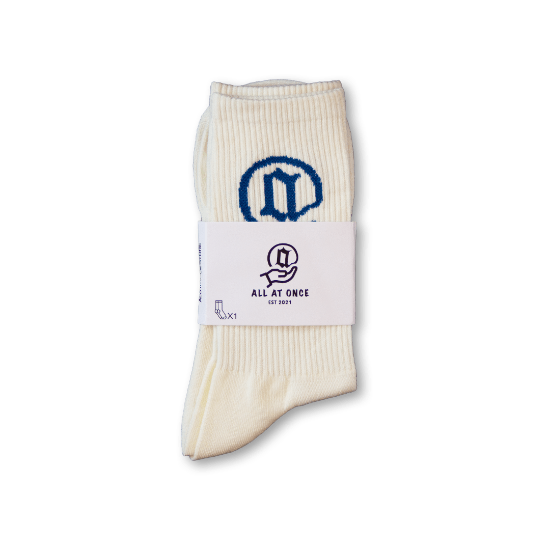 Off-White and Dark Blue @ Socks - All@Once