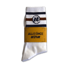 White and Brown UNI Alef Socks - All@Once