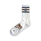 White and Brown UNI Alef Socks - All@Once