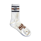 White and Brown UNI Alef Socks - All@Once