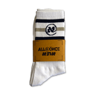 White and Grey UNI Alef Socks - All@Once