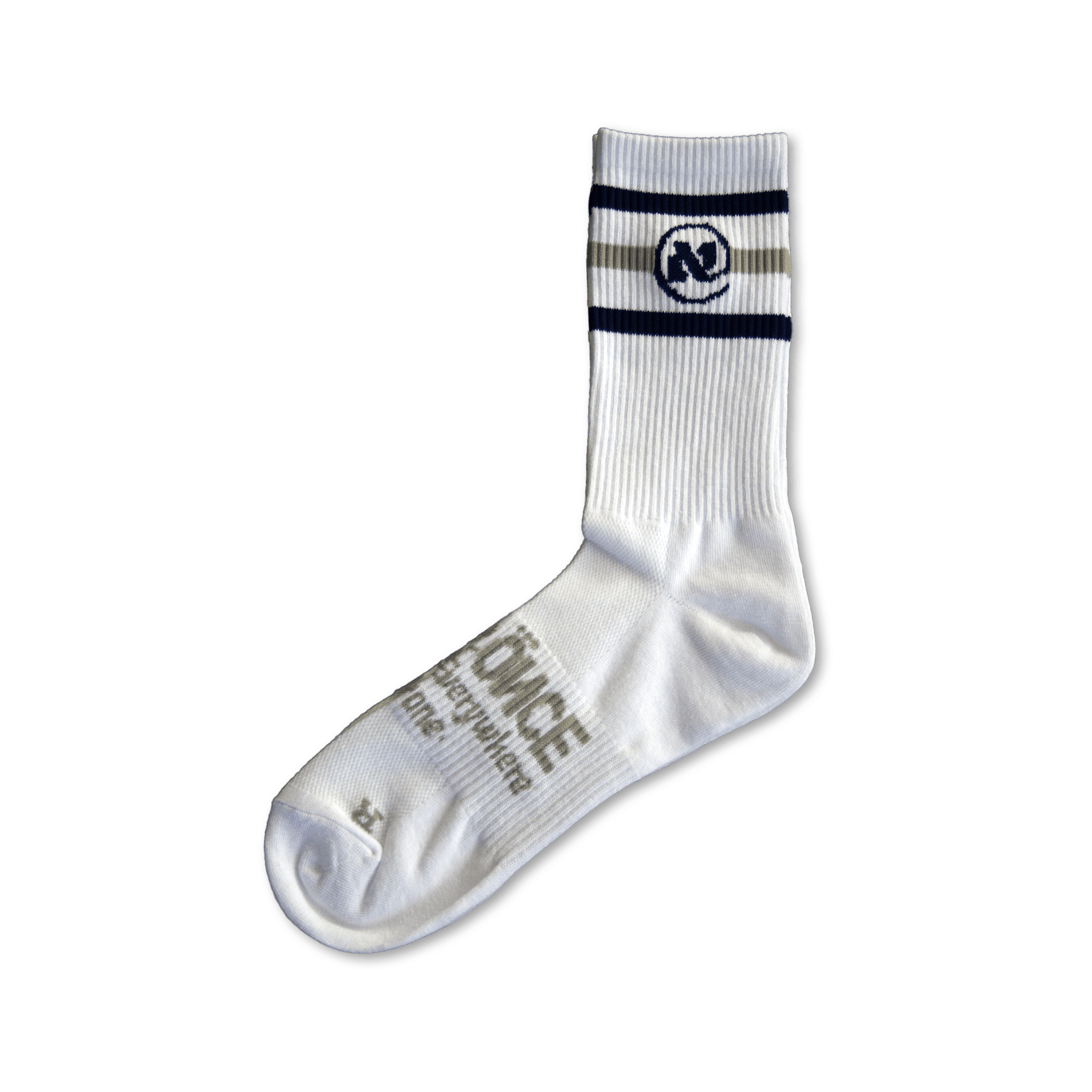 White and Grey UNI Alef Socks - All@Once