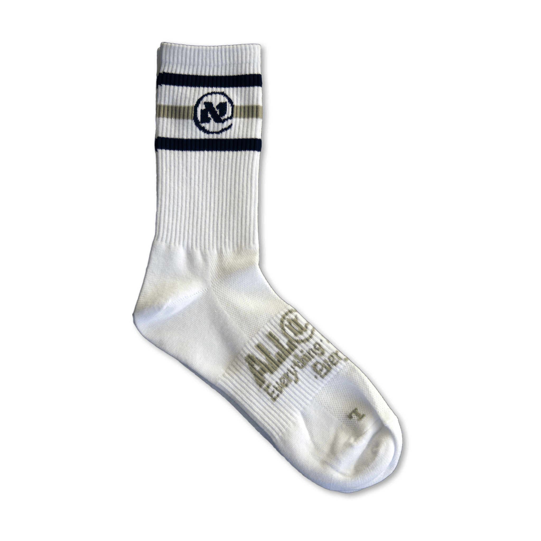 White and Grey UNI Alef Socks - All@Once