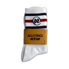 White and Red UNI Alef Socks - All@Once