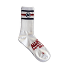 White and Red UNI Alef Socks - All@Once